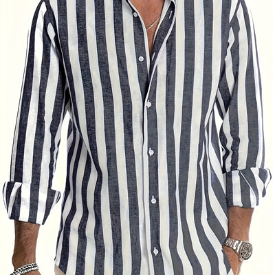 StripeEase™ Men’s Casual Shirt