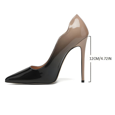VOABOASY™ Glossy Elegance Stiletto Pumps