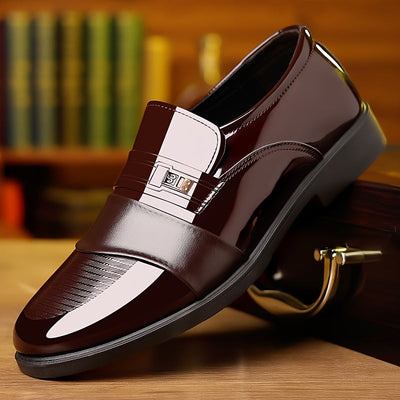 Lustro™ | Men’s Glossy Pointed-Toe Loafers