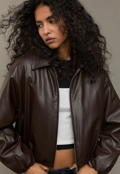 UrbanEdge™ Faux Leather Bomber
