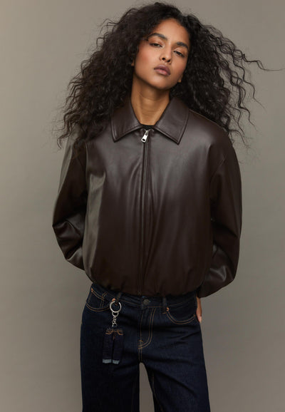 UrbanEdge™ Faux Leather Bomber