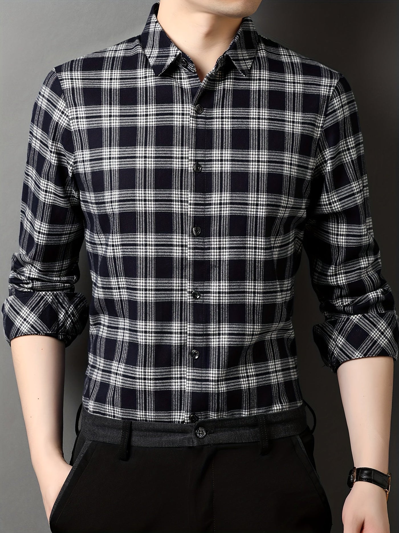 PlaidCraft™ Men’s Long Sleeve Shirt
