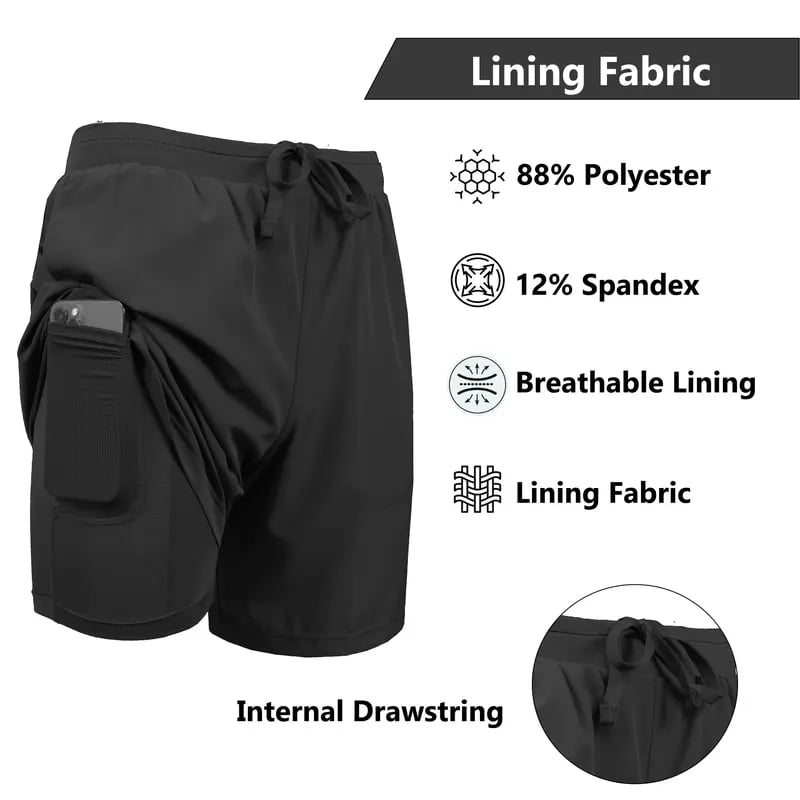 AthletiCore™ Quick-Dry Shorts with Liner