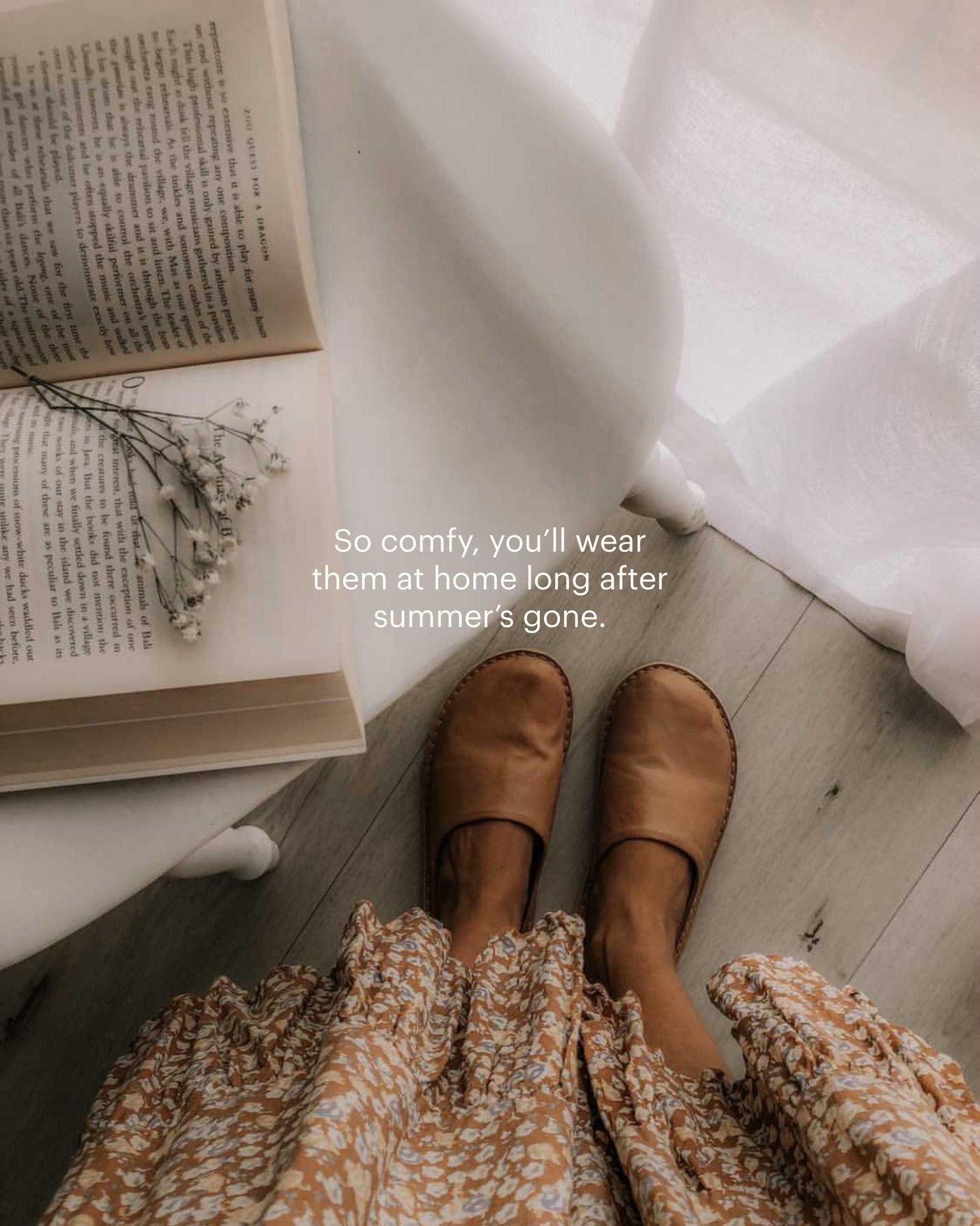 TerraStep™ Fawn Leather Slippers