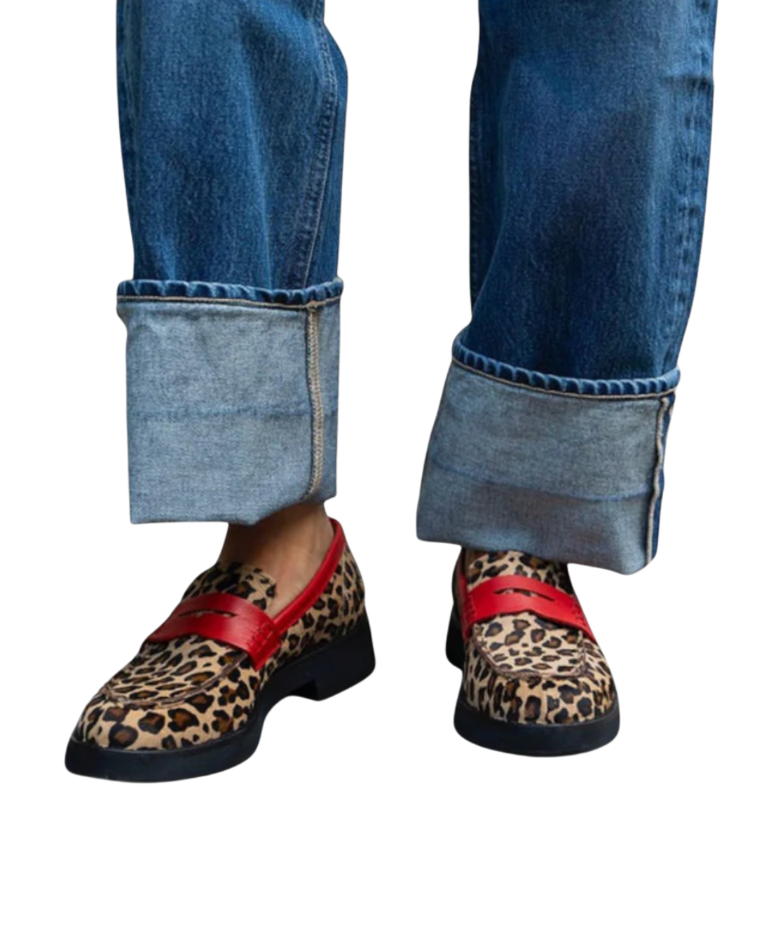 Moniek | Leopard Print Round-Toe Loafers
