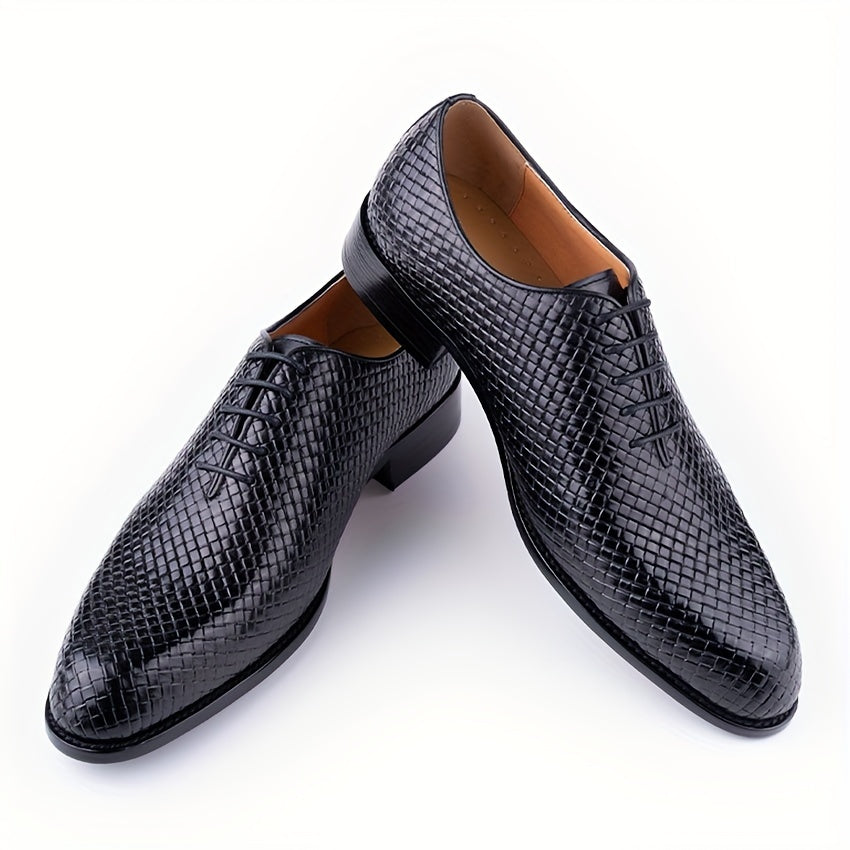 CrocElegance™ Handmade Leather Oxfords