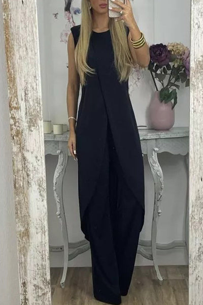 Vela™ Asymmetrical O-Neck Two-Piece Set