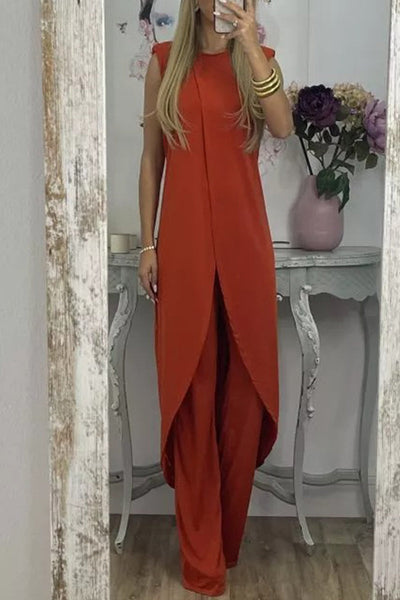 Vela™ Asymmetrical O-Neck Two-Piece Set