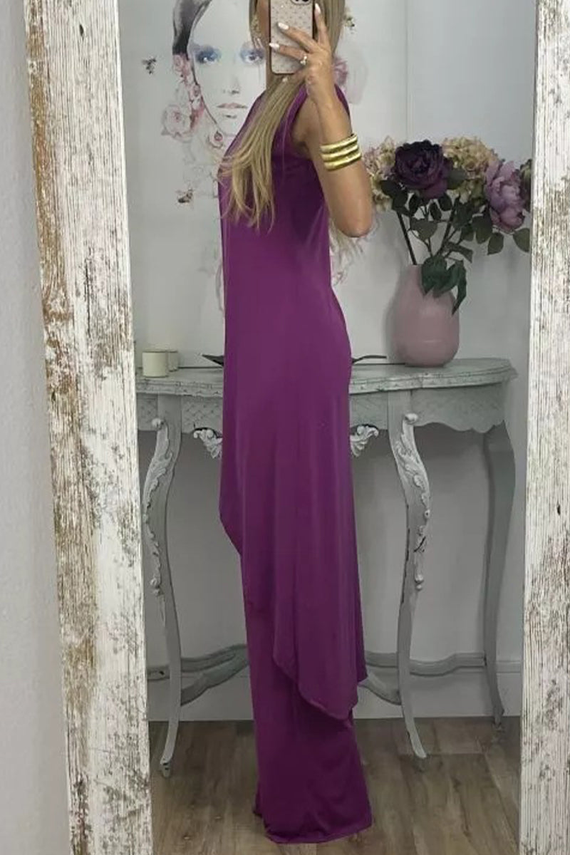 Vela™ Asymmetrical O-Neck Two-Piece Set