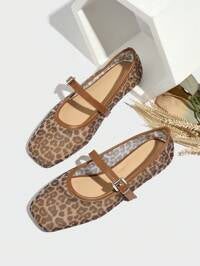 LeopardBreeze™ Mesh Mary Jane Flats