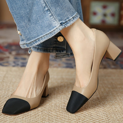 Parisienne™ Two-Tone Square Toe Pumps
