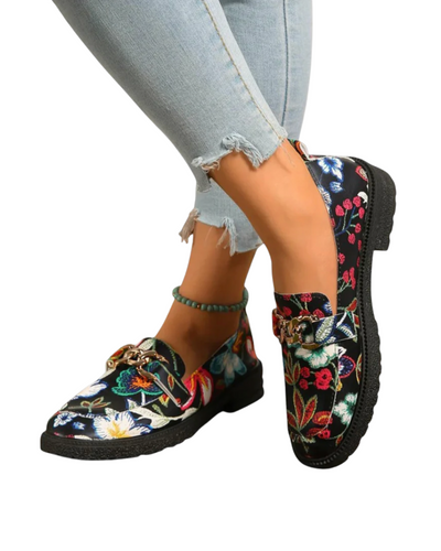 Dorien | Multicolor Floral Moccasins