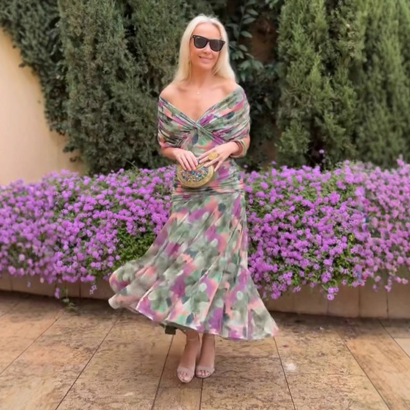 FloraBelle™ Off-Shoulder Dress