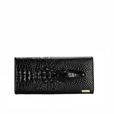 Caroline - Luxury Crocodile-Embossed Leather Wallet for Women