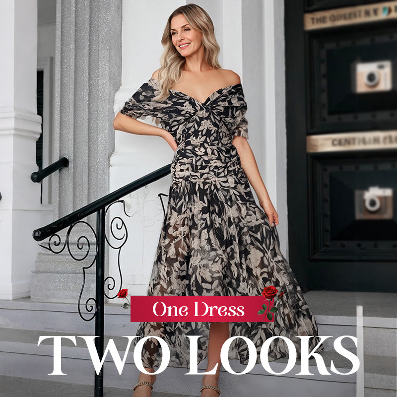 FloraBelle™ Off-Shoulder Dress