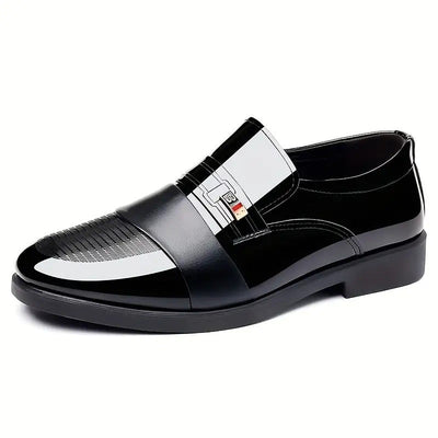 Lustro™ | Men’s Glossy Pointed-Toe Loafers