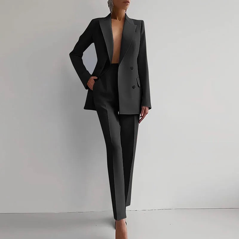 Amara - Women’s Slim Fit Tailored Cigarette Pantsuit
