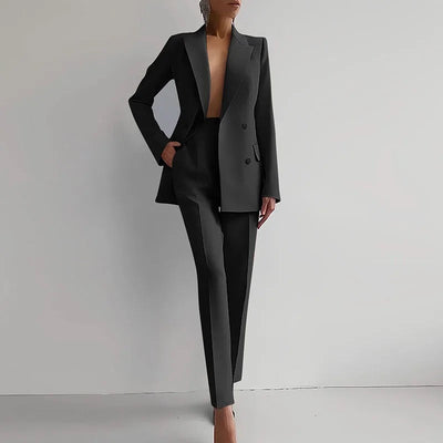 Amara - Women’s Slim Fit Tailored Cigarette Pantsuit