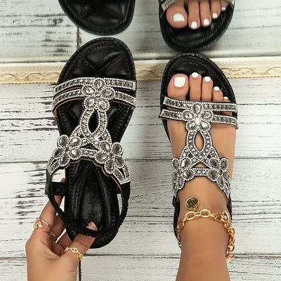 Indira - Sparkle Rhinestone Slingback Sandals