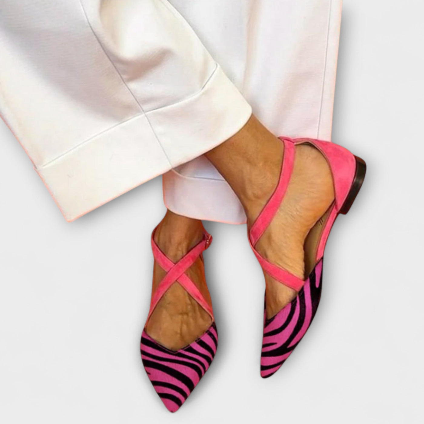 Sil | Strapped Zebra Loafers