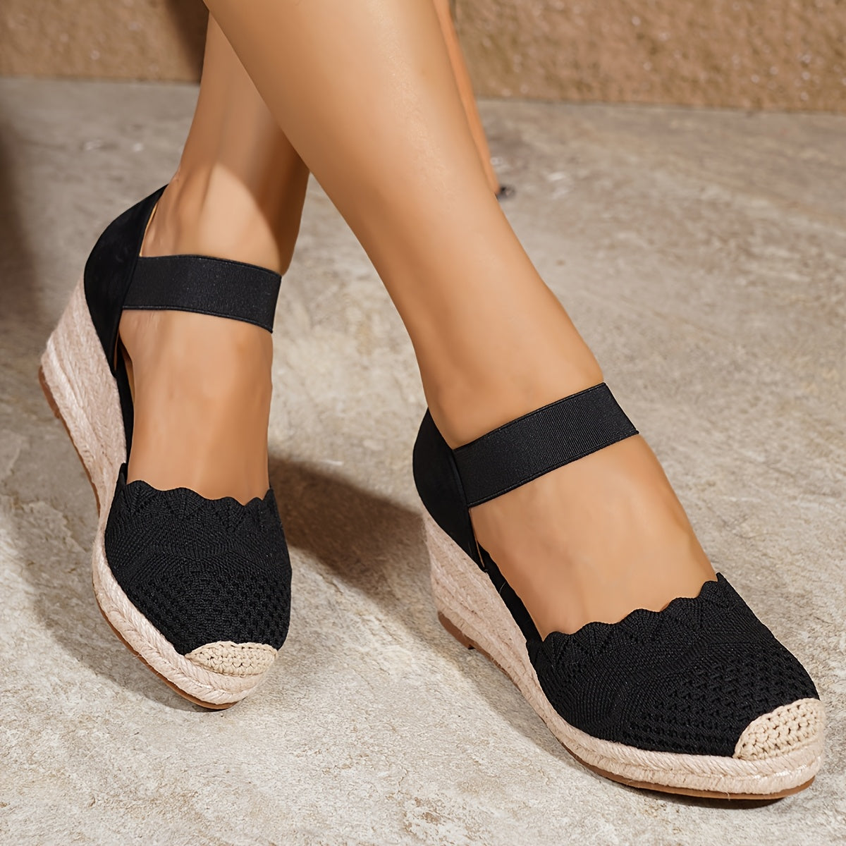 AirStep™ Women’s Slip-On Knit Platform Sandals