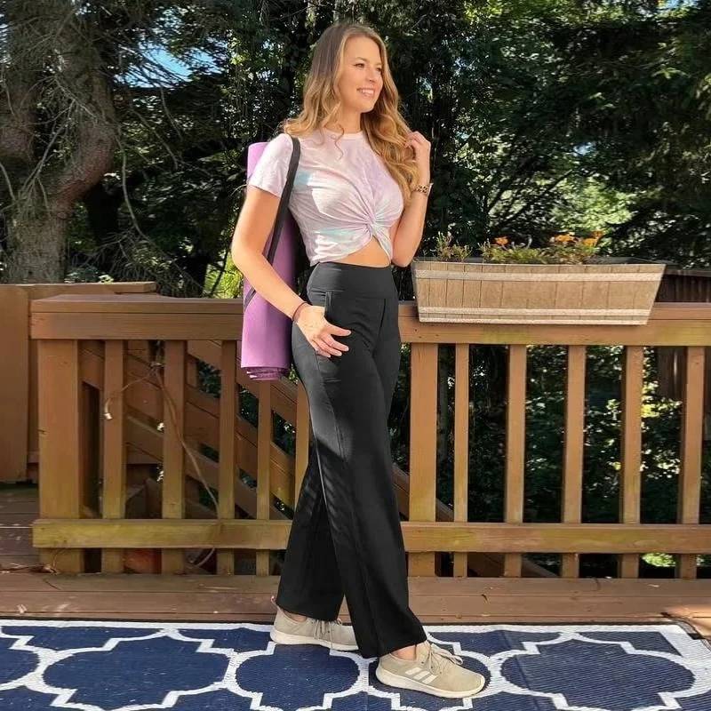 EleganceFlex™ – Women’s High-Waist Wide Leg Pants