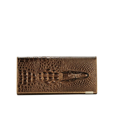 Caroline - Luxury Crocodile-Embossed Leather Wallet for Women