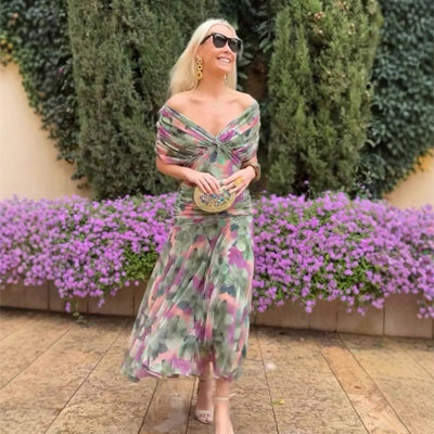 FloraBelle™ Off-Shoulder Dress