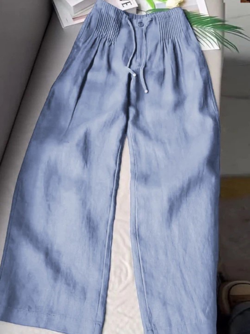 Camille™ Wide-Leg Cotton Linen Pants