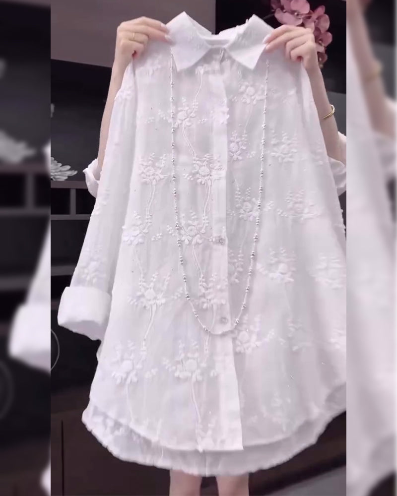 Aureva™ | Embroidered Relax Fit Shirt