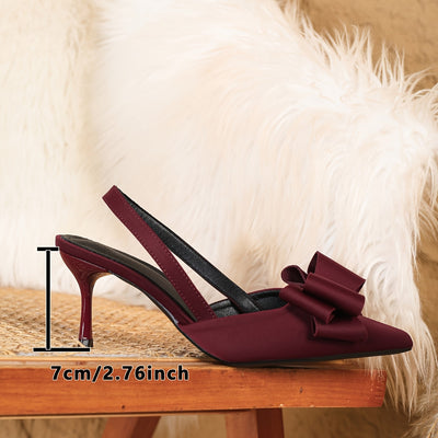 BellaBow™ Pointed-Toe Stiletto Heels
