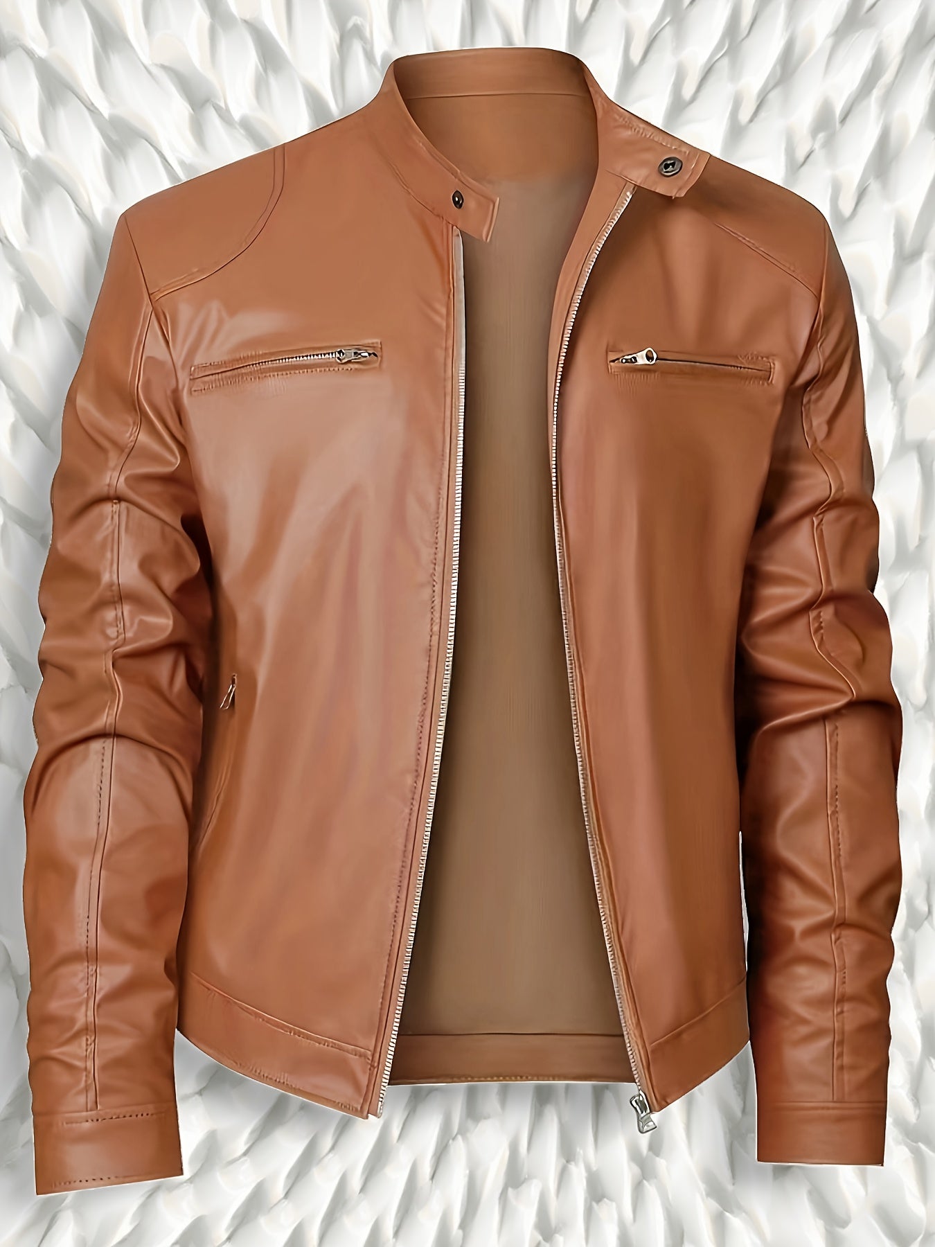 RetroEdge™ Men’s Stand Collar Bomber Jacket