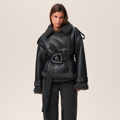 Elvira™ | Belted Shearling Coat
