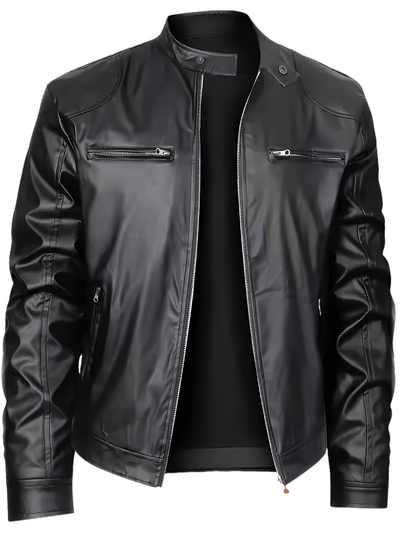 RetroEdge™ Men’s Stand Collar Bomber Jacket