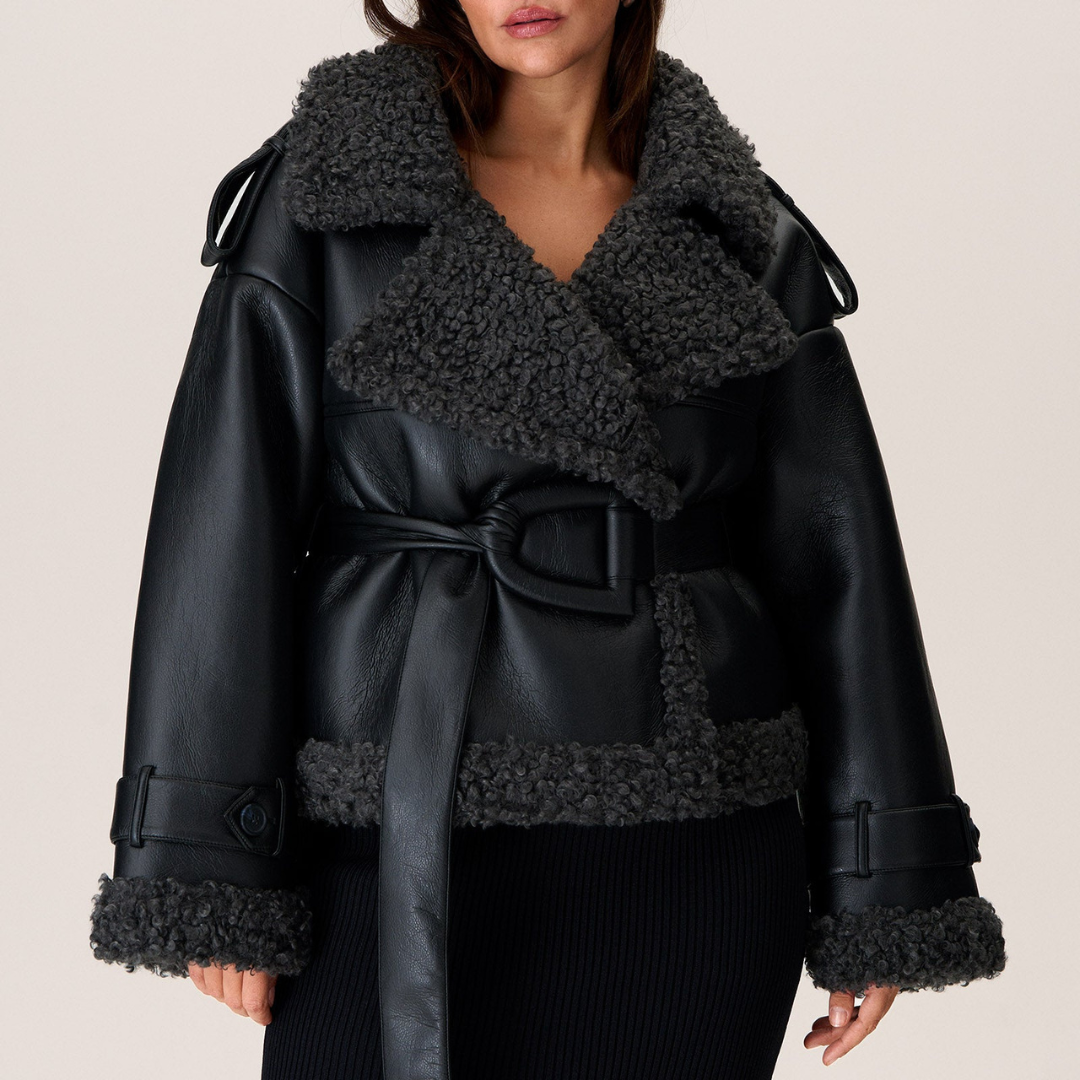 Elvira™ | Belted Shearling Coat