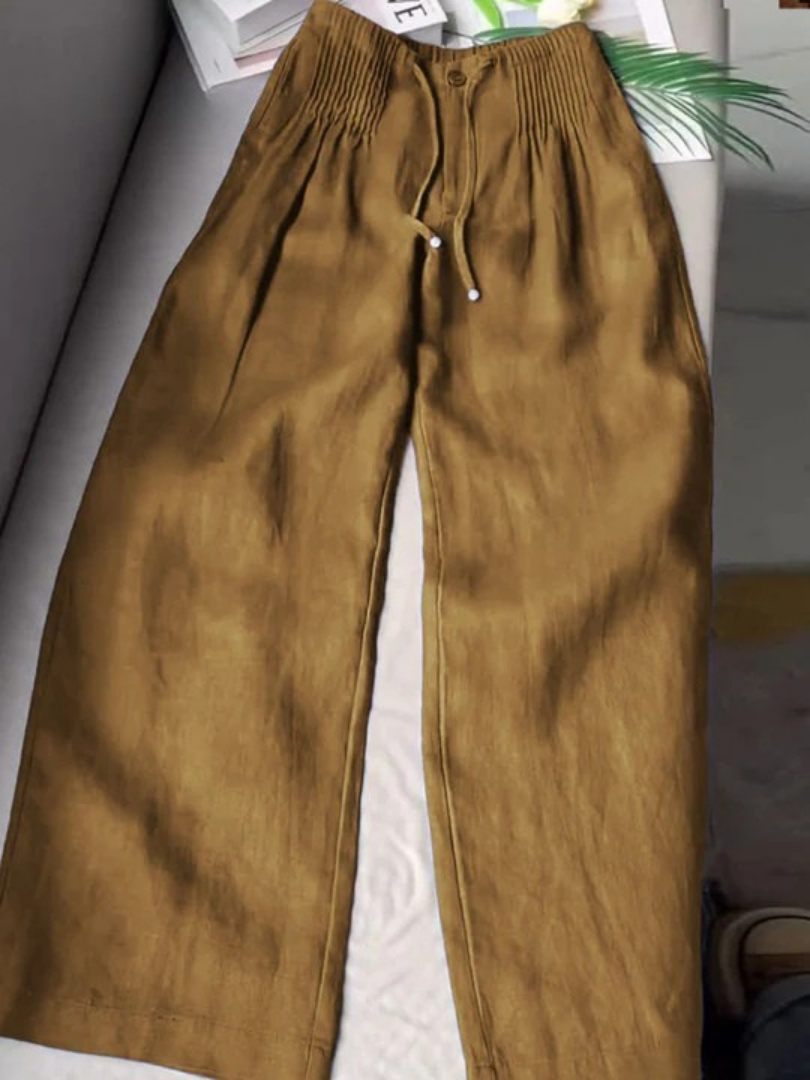 Camille™ Wide-Leg Cotton Linen Pants