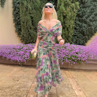 FloraBelle™ Off-Shoulder Dress