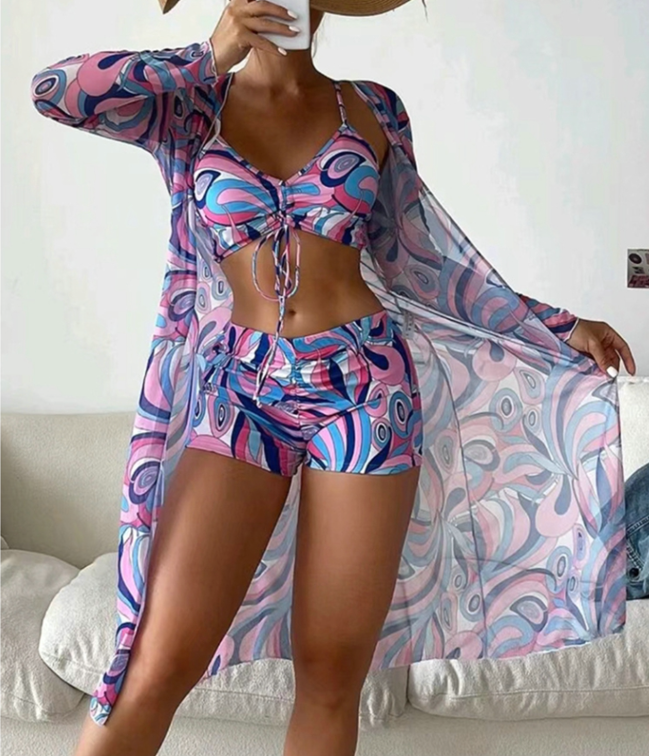 Sienna | Floral Fantasy 3-Piece Bikini Set