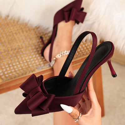 BellaBow™ Pointed-Toe Stiletto Heels