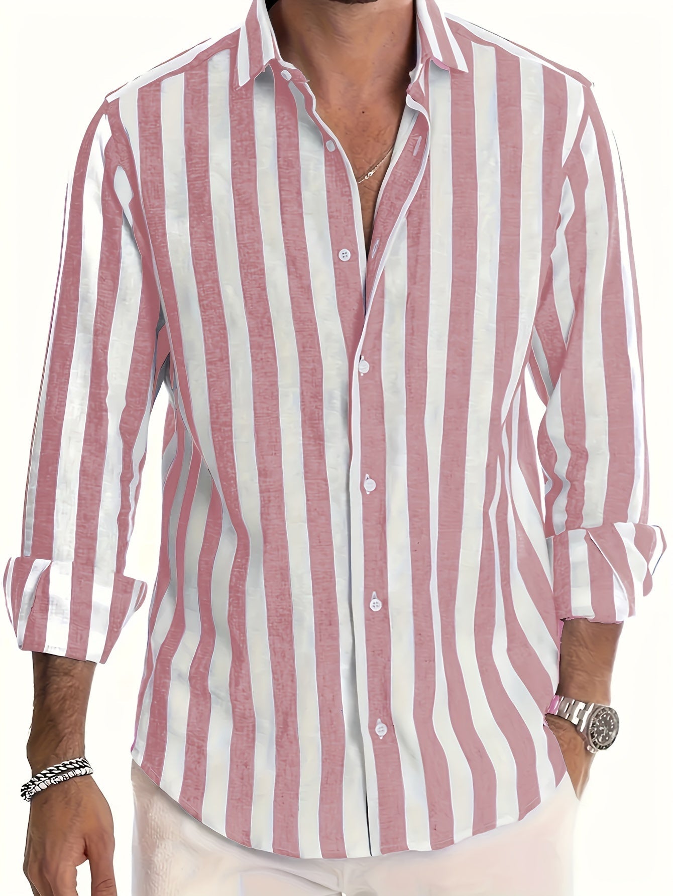 StripeEase™ Men’s Casual Shirt