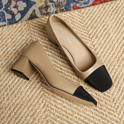 Parisienne™ Two-Tone Square Toe Pumps