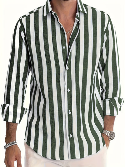 StripeEase™ Men’s Casual Shirt