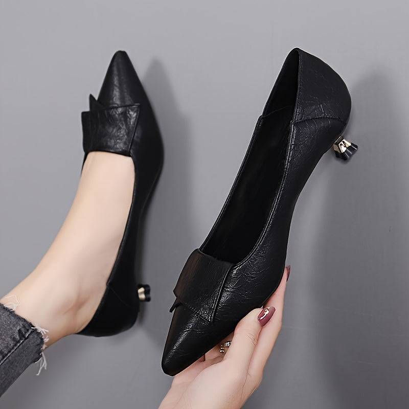 GraceBow™ Women’s Black Stiletto Heels