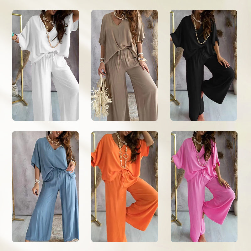ComfiChic™ – Women’s Casual Loose Solid Color Suit
