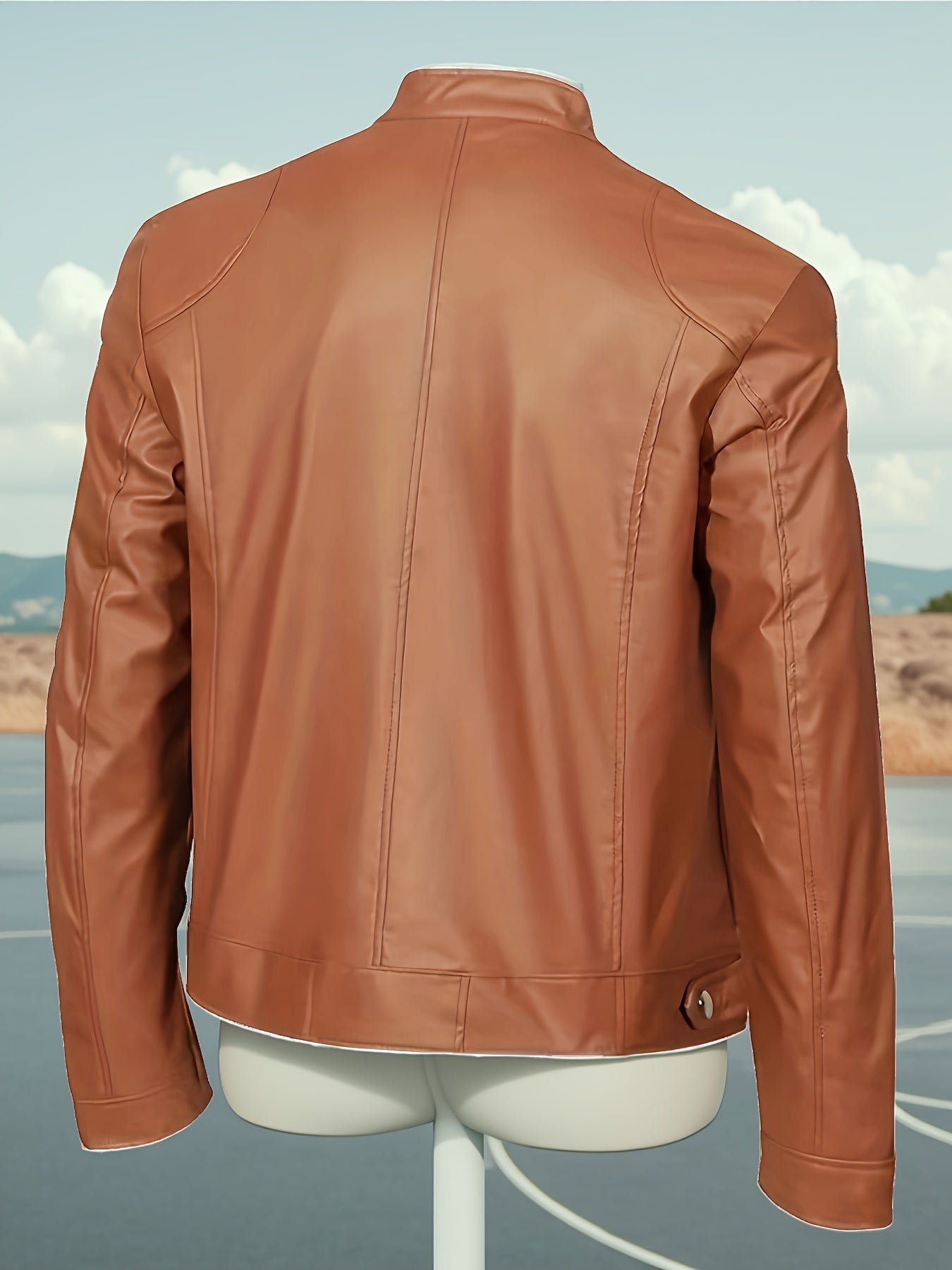 RetroEdge™ Men’s Stand Collar Bomber Jacket