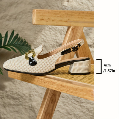 BelleChic™ French-Inspired Mary Jane Mid-Heels