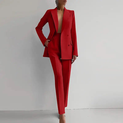 Amara - Women’s Slim Fit Tailored Cigarette Pantsuit