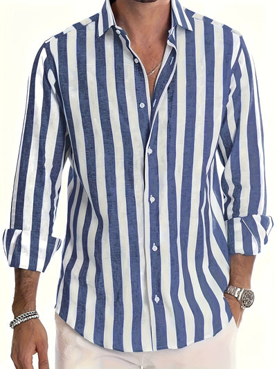 StripeEase™ Men’s Casual Shirt