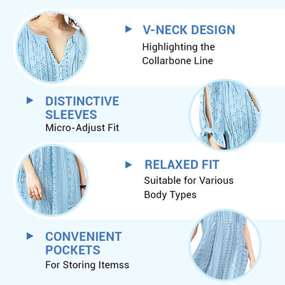 Eleganza™ V-Neck Hollow Dress