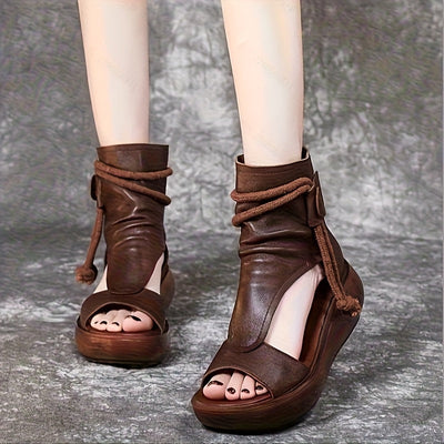 StrideLuxe™ Open-Toe Wedge Heels